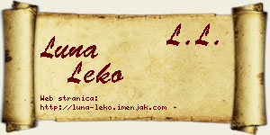 Luna Leko vizit kartica